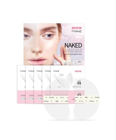 FRANZ - UV Patch UPF 50+ Sun Protection for Daily Outdoor Activities - Breathable Lightweight Comfortable - Peptide for Radiance Wrinkles Anti-Aging - 5 pairs