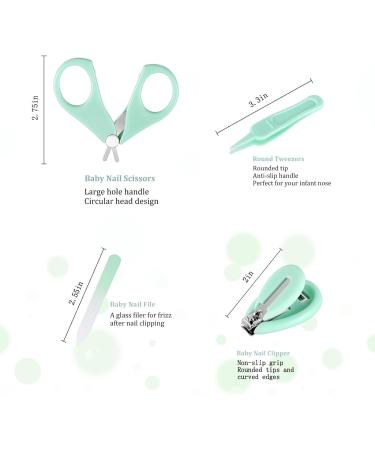 Baby Nail Trimmer Electric-12 in 1 Baby Nail Clippers Safe Baby Nail File Kit with a Nail Clipper Scissor Tweezers and Nail Files - Buy Online on GoSupps.com