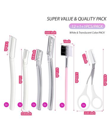 Professional Dermaplane Razor for Women - 14-in-1 Exfoliation Kit with Premium Blades | Gentle Hair Removal & Eyebrow Razors - BEAUTISILK - Buy Online on GoSupps.com