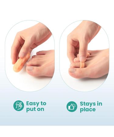 Welnove Hammer Toe Corrector & Straightener - 8 Pcs Toe Support Pads for Bent Crooked Claw Toes - Effective Cushion & Realignment Solution - Buy Online on GoSupps.com
