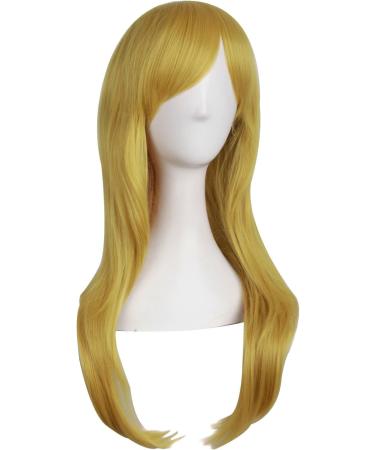 MapofBeauty 28 Long Curly Costume Cosplay Wig - Gold/Yellow - Buy Online on GoSupps.com