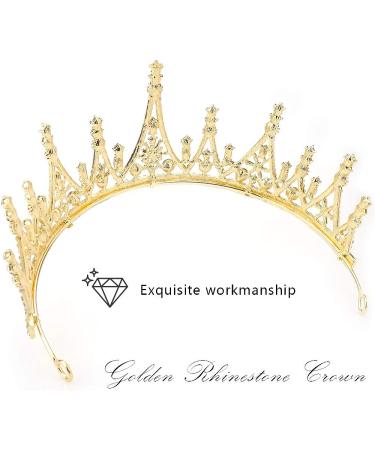 NODG Gold Tiara for Women - Rhinestone Party Headband for Halloween, Cosplay, Prom & Christmas - Buy Online on GoSupps.com