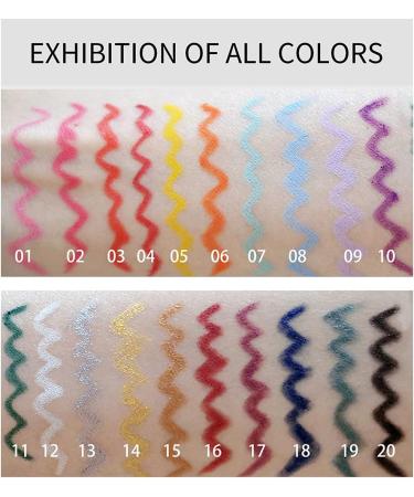 JAWSEU 20 Colors Eyeliner Gel Pen Matte Eyeliner Kit Makeup Liner Gel Pencil Longlasting Waterproof Gel Eyeliner for Eye Makeup 20 Pieces - Buy Online on GoSupps.com