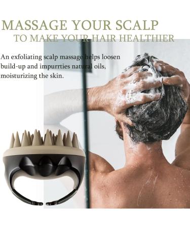 Fanxiya Silicone Shampoo Brush - Scalp Massager for Relaxation & Peeling | Wet & Dry Use (Black) - Buy Online on GoSupps.com
