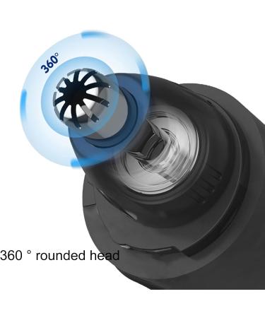 tinysiry Electric Nose Trimmer Quick Shave 360 Degree Rotation Handheld Nose and Ear Trimmer Painless Nose Hair Trimmer Battery Powered Nose Hair Cutter Black - Buy Online on GoSupps.com