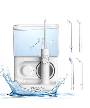 M30 Dental Water Flosser for Teeth Cleaning with 600ML Large Capacity 10 Adjustable Pressure Electric Oral Irrigator with 4 Jet Tips for Home Use Gums Braces Dental White