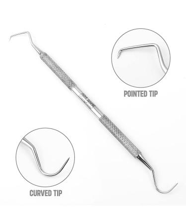 Stainless Steel Dental Plaque Remover Kit - 3 Pcs Dental Cleaning Set with Dentist Mirror for Men, Women, Kids - Home Use - Buy Online on GoSupps.com