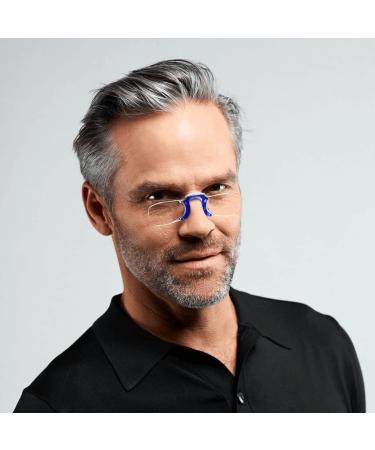 Nooz Templeless Reading Glasses - Unisex Rectangular Design 6 Colors 5 Diopters (Blue 2.0x) - Shop Internationally! - Buy Online on GoSupps.com