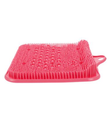 Beavorty 1 piece of foot massage cushion Foot washing for the shower slipproof bathing mat footprassage device shower footmaster matt massage devices for feet footprint 26.5x23x3.5cm pink