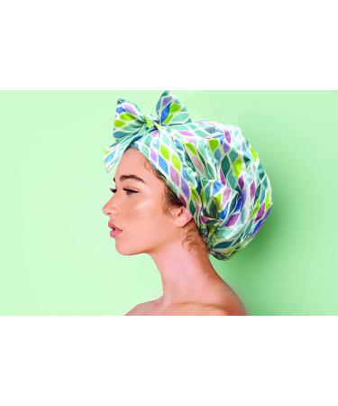 ADAMA Adjustable Shower Cap for Voluminous Hair - Prevent Breakage and Preserve Style with Adjustable Straps - Machine Washable - Green - Buy Online on GoSupps.com