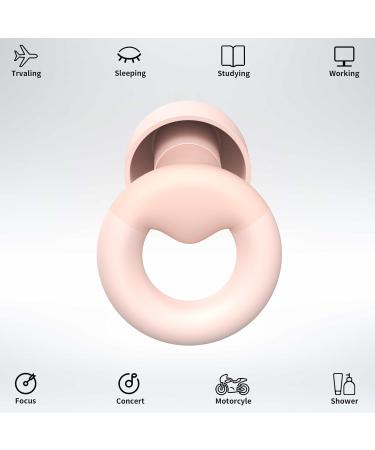 Premium Earplugs for Sleeping - Noise Reduction Soft Silicone 7 Pairs & Cord Included Hearing Protection for Work & Concerts - 25dB-30dB Rose Pink - Buy Online on GoSupps.com