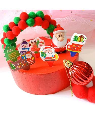 GULELAYAR 50/500 Pieces Christmas Cupcake Toppers Cute Cake Decorations Snowman Santa Claus Reindeer Elf Bells Cake Toppers Picks for Christmas Cake Decor Party Holiday Supplies Favors (500 Pieces) - Buy Online on GoSupps.com