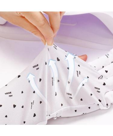 UPF 50+ Manicure Gloves Anti UV Shield Gloves for Gel Nail Lamp Nail Art Fingerless Glove for Manicure Dryer Long 11.5x40 cm Anti UV Fingerless Gloves111 - Buy Online on GoSupps.com