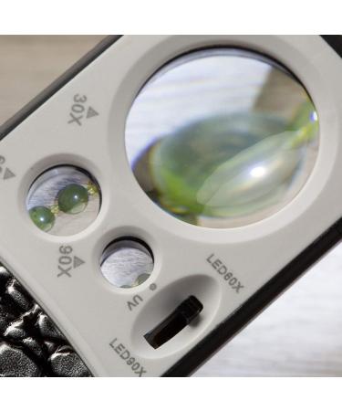 Magnifying Glasses for Hobbies Reading Magnifier 30/60/90 Times Magnifying Glass Counterfeit Light LED Lighting Pull High-Definition High Magnification Magnifying Glass Vision - Buy Online on GoSupps.com