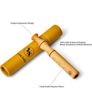 Aromatherapy Inhaler for Essential Oils | Wooden Smoking Cessation Stick | Personal Diffuser with 3 Refillable Cotton Inserts - Buy Online on GoSupps.com