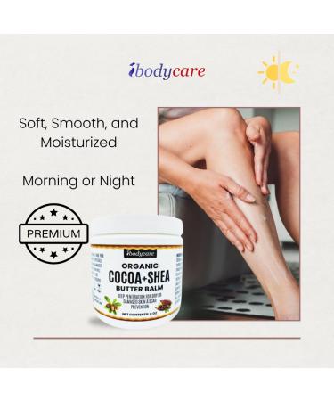Cocoa Butter Belly & Body Balm - Organic Raw Shea & Coconut Oil | 8 oz Natural Body Butter Blend - Buy Online on GoSupps.com