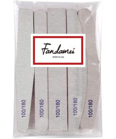 FANDAMEI Nail Files 100/180 - 10 Pcs Set for Natural and Acrylic Nails - Professional Manicure & Pedicure Kit - 10 Count - Buy Online on GoSupps.com