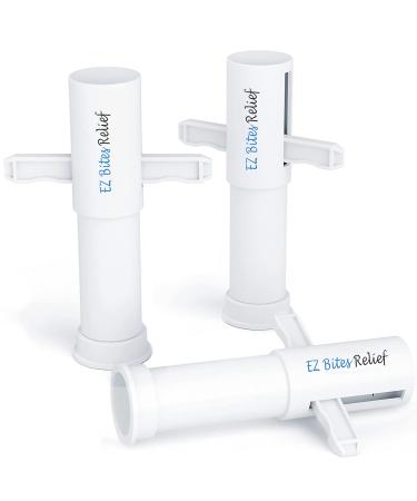 EZ Bites Relief Venom Extractor, Bee Sting Tools-Bite Relief, Venom Extractor Suction Pump, Bite and Sting First Aid for Hiking, Backpacking and Camping (White) 3 Packs- White