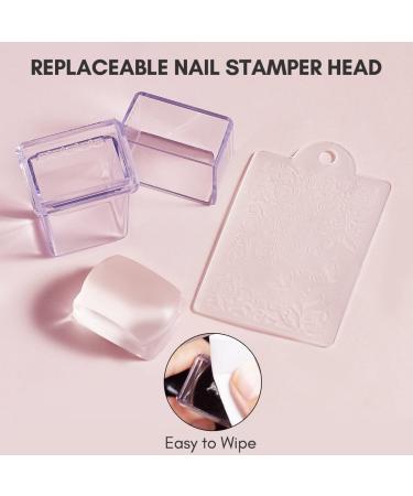 Makartt 12pcs Nail Stamper Kit with Silicone Heads and Scrapers - DIY Nail Art Tools - Buy Online on GoSupps.com