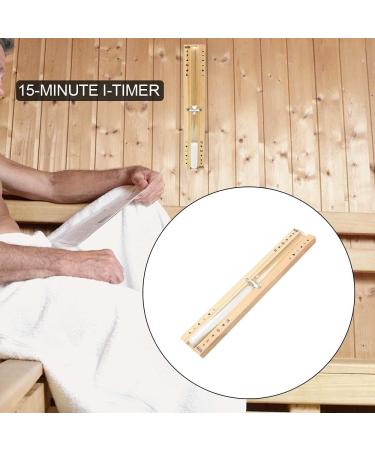 Fiacvrs 15-Minute Sauna Hourglass - Heat Resistant Wooden Timer for Perfect Relaxation - Buy Online on GoSupps.com