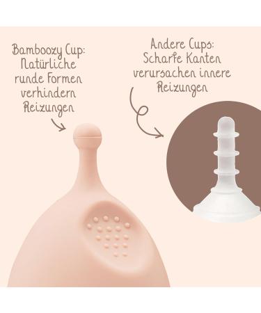 BAMBOOZY LUXUS Menstruation Cup with Sterilizer - Reusable Medical Silicone 12-Hour Protection Sustainable Plastic-Free BPA-Free - Buy Online on GoSupps.com