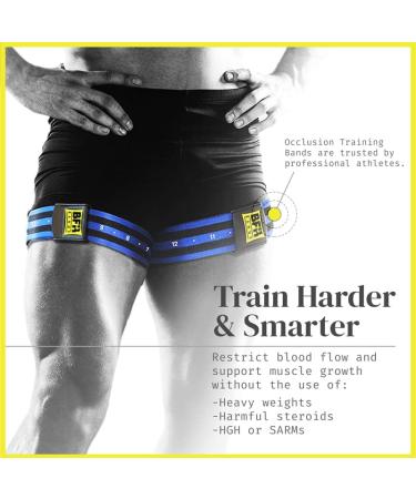 BFR Bands - Blood Flow Restriction Bands for Arms Legs & Glutes | Occlusion Training for Muscle Gain Without Heavy Weights | Quick-Release Elastic Strap Pro Bands 2pk - Buy Online on GoSupps.com