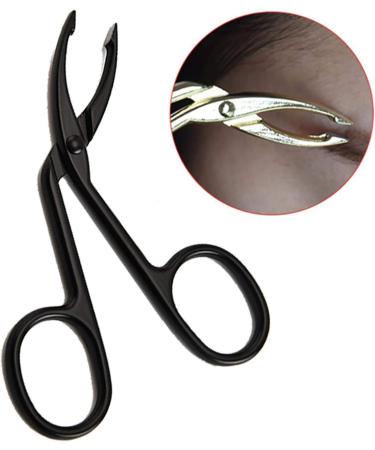 1/2pc Curved Eyebrow Scissors Tweezers - Professional Eyebrow Scissor Curved Eyebrow Tweezers | Facial Hair Plucker Curved Scissors Lightweight Nose Hair Cutter Remover for Men Women Adults 1pc Black - Buy Online on GoSupps.com