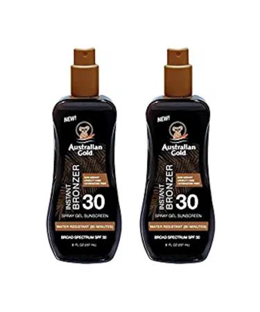 Australian Gold Spf#30 Spray Gel With Bronzer 8 Ounce (237ml) (2 Pack) - Buy Online on GoSupps.com