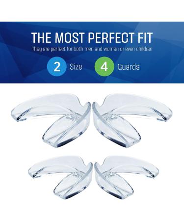 Ultimate Mouth Protection for Grinding Teeth - Eliminate Bruxism & Improve Sleep Quality | 4 Custom Fit Mouthpieces 2 Sizes Available - Buy Online on GoSupps.com