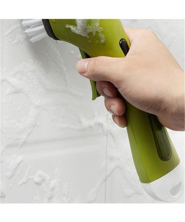 TRUSTTWO Solid Long Handle Automatic Home Kitchen Sink Add Detergent Water Spray Cleaning Brush The New Grey - Buy Online on GoSupps.com