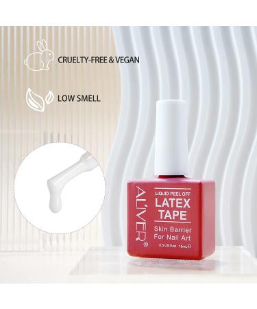 2 Pack 15ML Liquid Latex for Nails - Peel Off Cuticle Guard & Skin Barrier Protector - Fast Drying & Odorless - Nail Art Liquid Tape - Buy Online on GoSupps.com