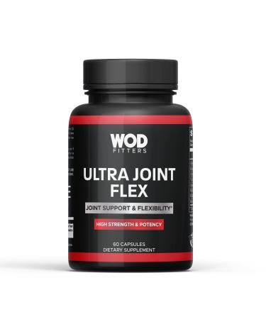 WODFitters Ultra Joint Flex Capsules for Athletes with MSM Glucosamine Boswellia Tumeric Quercetin for Hip Knees Shoulders Back Hands Feet Sore Muscles Joint Pain (60 Capsules)