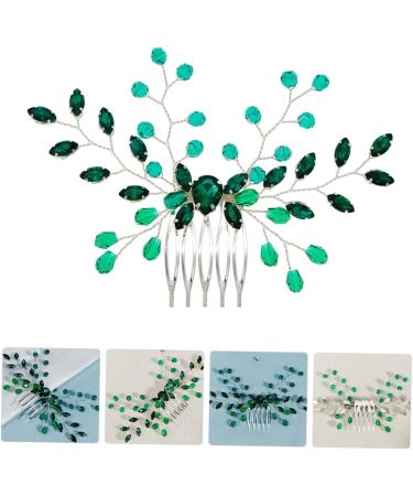WOFASHPURET Wedding Headpiece Hair Accessories for Bride Hair Accessories for Girls Girl Hair Accessories Decorative Hair Combs Headpiece for Bride Hair Rhinestones Simple Miss Crystal Emerald - Buy Online on GoSupps.com