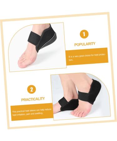 FRCOLOR Reusable Heel Protector Pads - Gel Cups for Dry Heels Non-Slip Black Heel Covers - Key Chain & Roller Bottles Included - Buy Online on GoSupps.com