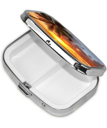 Sunset Hawaiian Palm Tree Pill Box | Portable Travel Medicine Organizer - Buy Online on GoSupps.com