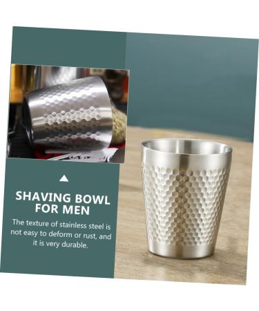 Buy Frcolor Wooden Beer Cup & Shaving Container | Men's Razor Brush & Stainless Steel Mug | 7.1x7cm - International Shipping Available - Buy Online on GoSupps.com