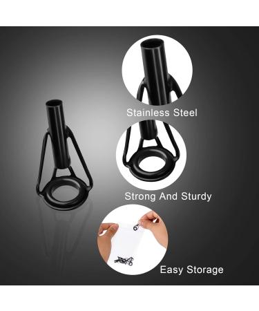 Kinbom 8-Piece Stainless Steel Rod Tips Repair Set - Fishing Rod Guide Rings for Freshwater & Saltwater | Durable Ceramic Repair Kit (Black) - Buy Online on GoSupps.com
