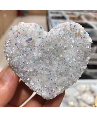 1 Pack of 100-200 Grams Natural Heart Shaped Raw Quartz Crystal Cluster Specimen Rainbow Halo Gemstones Beautiful Crystal Crystal Cluster (Color : 1pc) - Buy Online on GoSupps.com