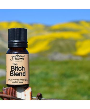 Frankie & Myrrh The Bitch Blend | All-Natural Aromatherapy Essential Oil with Portable Lava Stone Diffuser - Mood & Irritability Relief (Clary Sage Geranium Lavender Bergamot - Buy Online on GoSupps.com