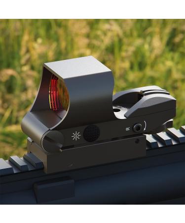 Feyachi Reflex Sight with Multiple Reticle System - Red Dot Sight with Picatinny Rail Mount for Absolute Co-Witness in Nickel Finish - Buy Online on GoSupps.com