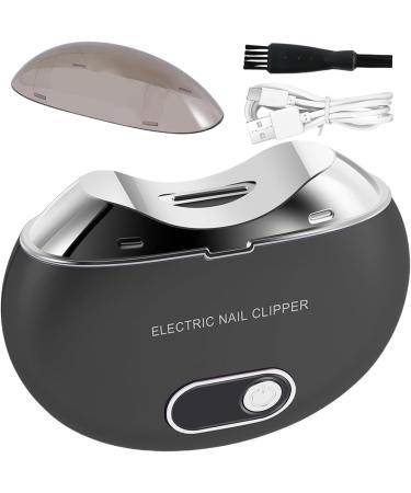 Automatic Electric Nail Clipper | Electric Nail Trimmer with LED Light and 3 Speeds | USB Rechargeable Electric Nail File with LCD Digital Display for Baby Kids Seniors Black - Buy Online on GoSupps.com