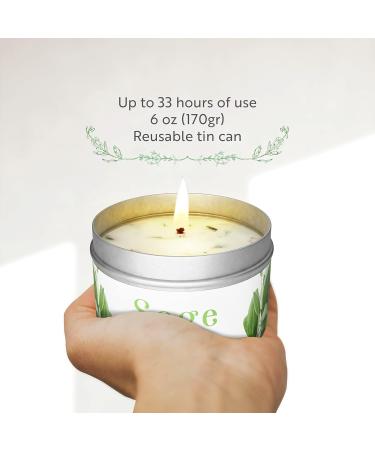 Chandelita Fragrance Candle - Sage & Soy Wax for Energy Relaxation Meditation & Chakra Healing | International Shipping - Buy Online on GoSupps.com