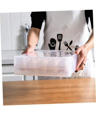 Hohopeti 1 pc Box refrigerator egg drawer fridge egg container refrigerator egg holder Transparent Color 36X26CM double-deck - Buy Online on GoSupps.com