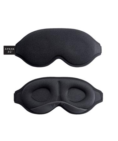 Sleep Mask Eye Mask for Men Women Dream Mask Eye Mask for Sleeping Sleeping Mask Blindfold Sleep Masks for Women Men Eye Masks by Arana AQ/Black