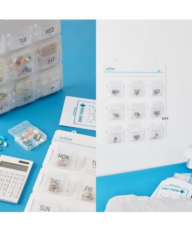 Monthly Pill Organizer 28 Days | 9 Compartment Pillbox for Medicine Vitamins & Supplements - Wall-Hangable & Versatile - Buy Online on GoSupps.com