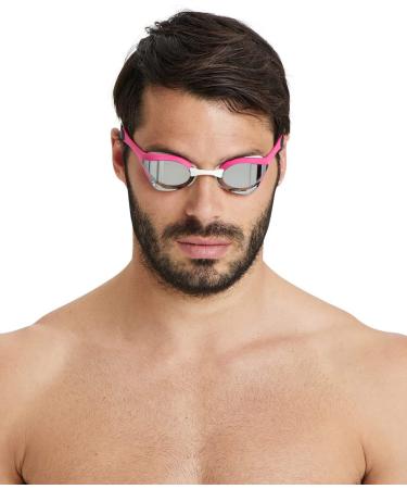 Arena Cobra Ultra Swipe Racing Swim Goggles - Mirror/Non-Mirror Lens, Anti-Fog, UV Protection - Blue/Silver Dual Strap - Men and Women - Buy Online on GoSupps.com