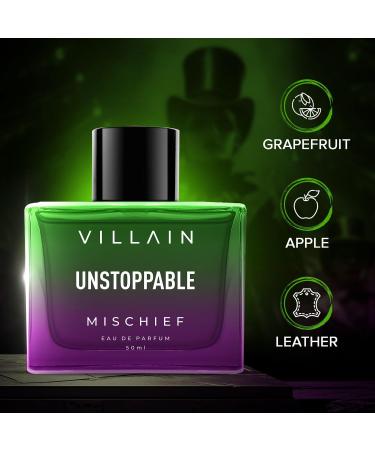 VILLAIN Unstoppable Mischief Premium Long Lasting Fragrance Eau de Perfum for Men 50ml - Buy Online on GoSupps.com