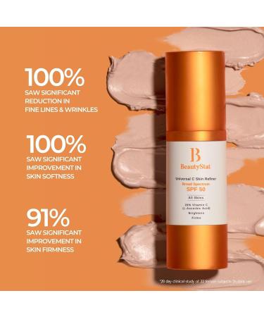 BeautyStat Universal C Skin Refiner Vitamin C Serum + SPF50 Travel Kit - 10ml | International Shipping Available - Buy Online on GoSupps.com