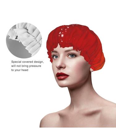 Christmas Santa Claus Shower Cap for Women - Waterproof Elastic Bath Cap for Travel, Spa, Hotel, & Home Use - Buy Online on GoSupps.com