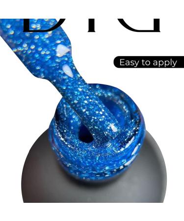 Didier Lab - Premium UV Gel Nail Polish - Brillant No. 19 - Gel Nail Varnish - Nail Art - Long-Lasting High Gloss Wear - Blue Gel Nail Polish - Gel Nails - Glitter Gel Nail Polish - Rich Pigment - Buy Online on GoSupps.com